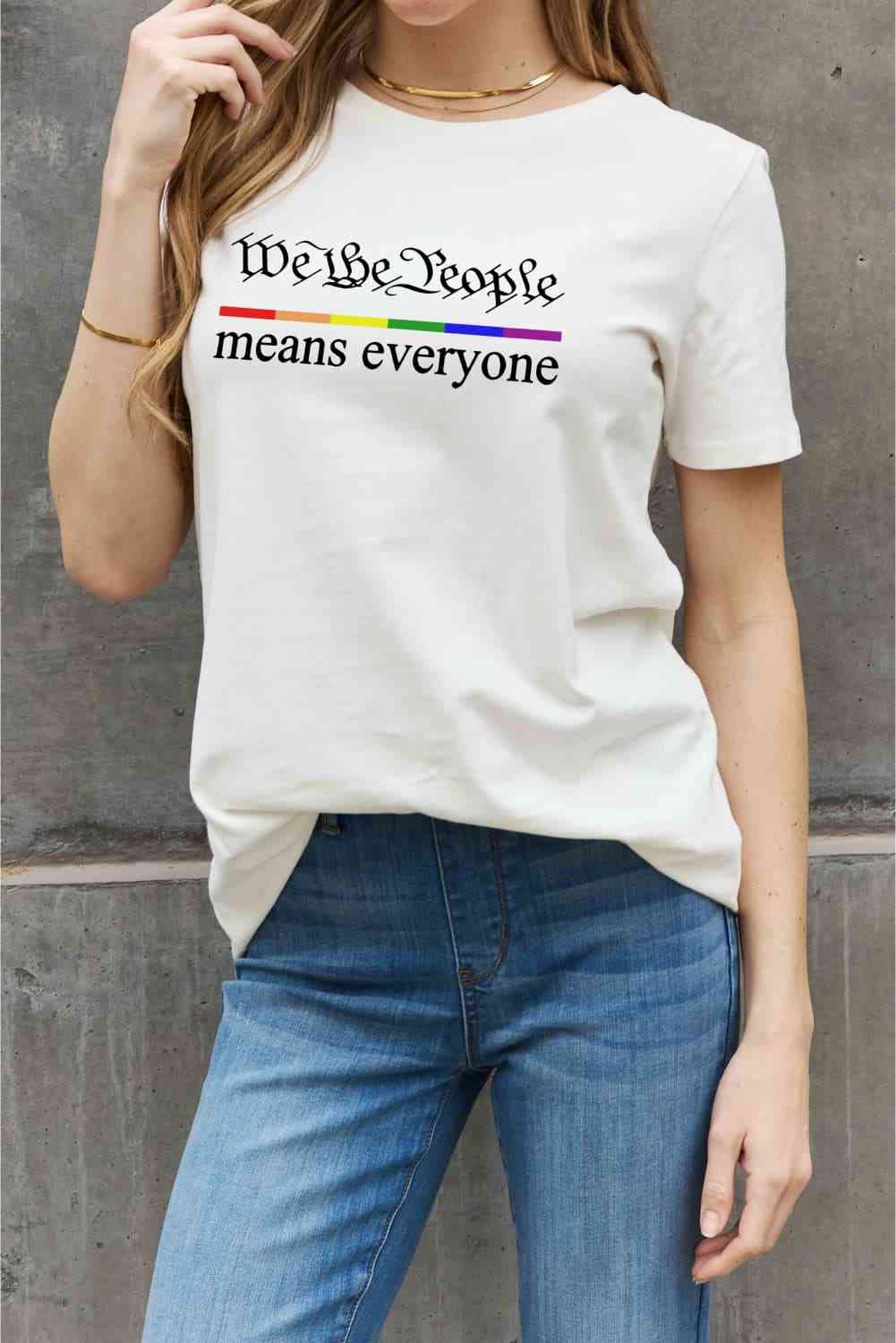 Simply Love Full Size MEANS EVERYONE Graphic Cotton Tee