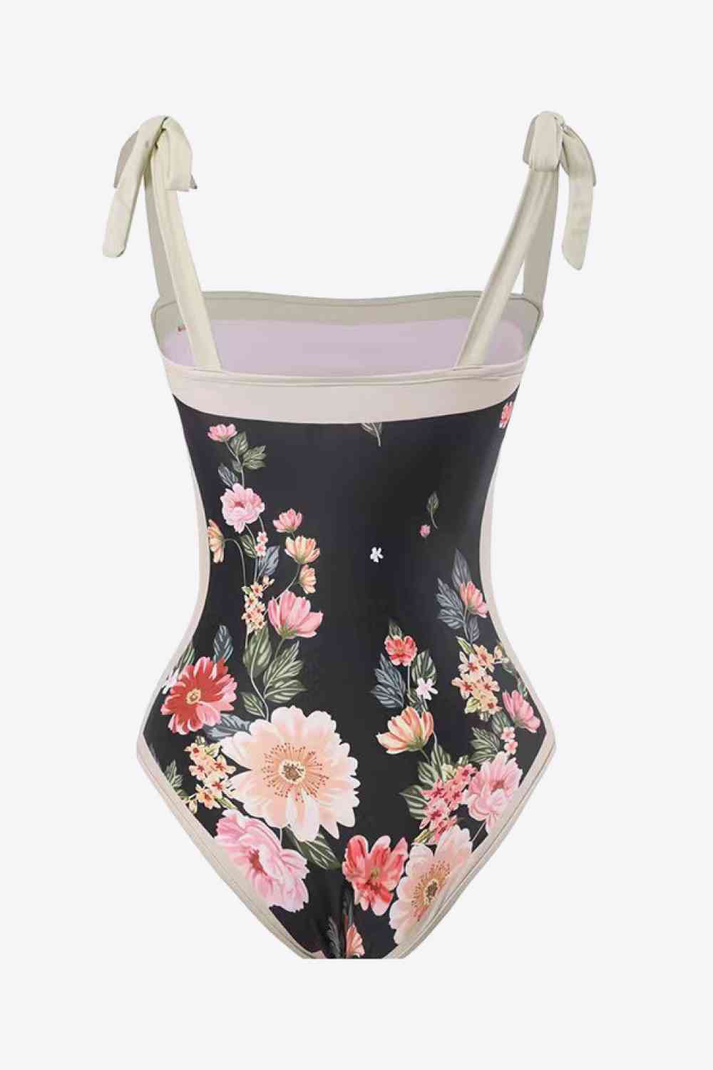 Floral Tie-Shoulder Two-Piece Swim Set