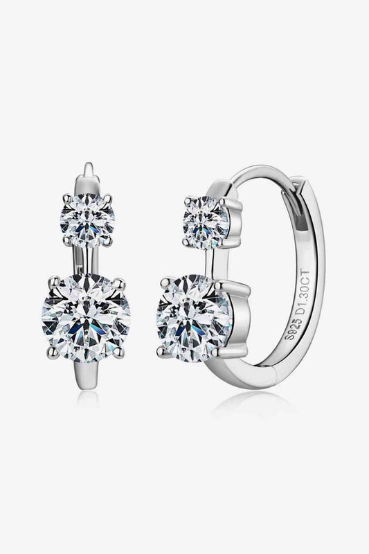 1.3 Carat Moissanite 925 Sterling Silver Earrings