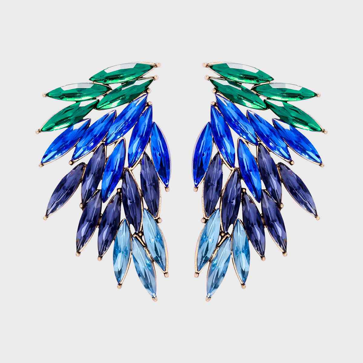 Alloy Acrylic Wing Earrings