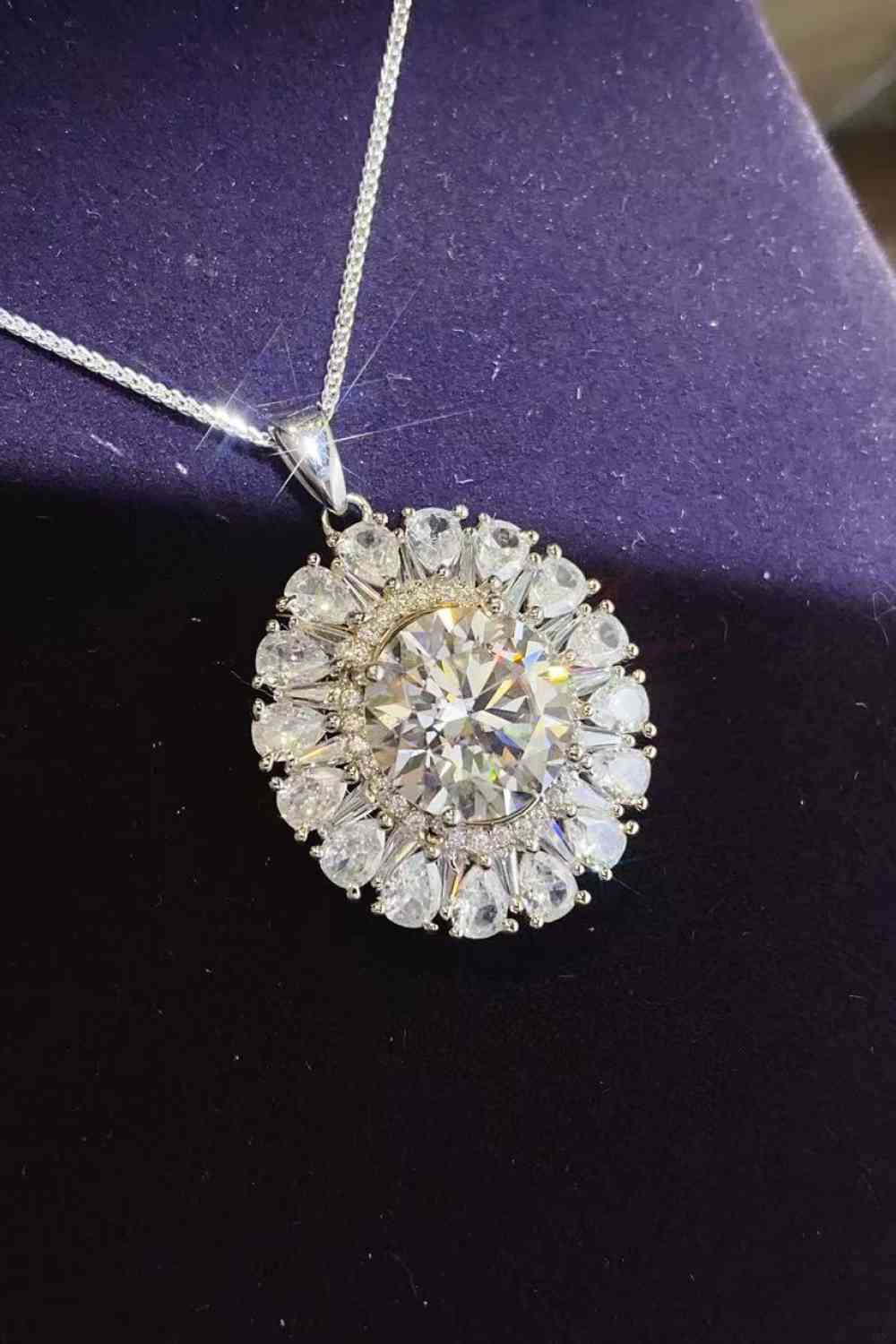 5 Carat Moissanite 925 Sterling Silver Necklace