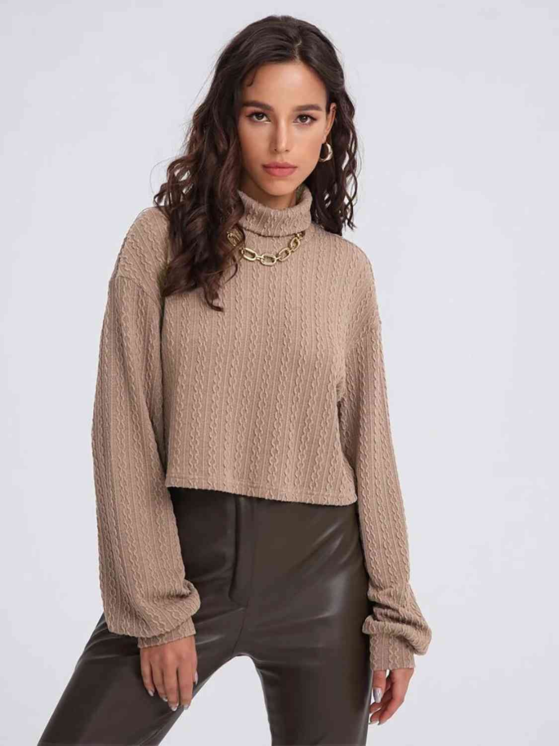 Turtleneck Long Sleeve Top