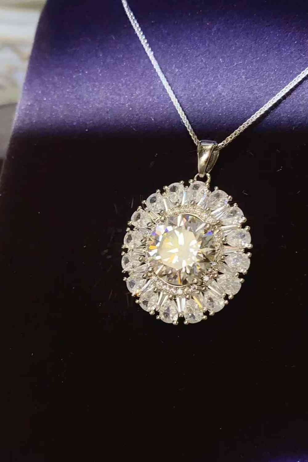 5 Carat Moissanite 925 Sterling Silver Necklace