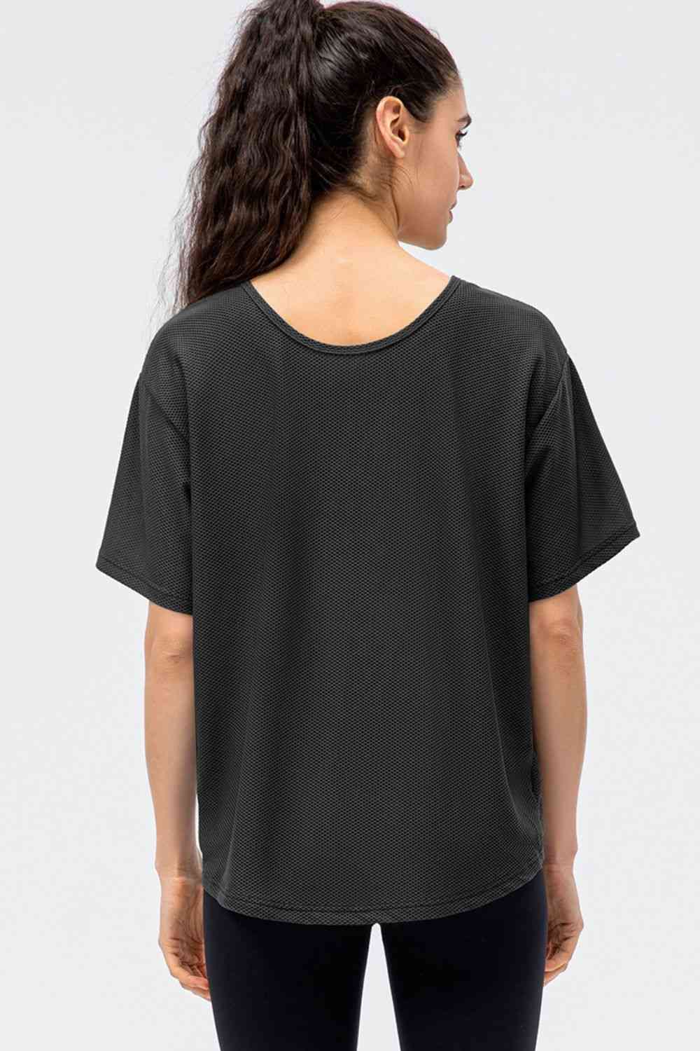 Round Neck Short Sleeve Active Tee